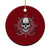 Funny Fishing Lover Ceramic Ornament Pirate Skull Fishing Hook Compass - Wonder Print Shop