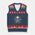 Funny Fishing Lover V-Neck Knit Sweater Vest Pirate Skull Fishing Hook Compass - Wonder Print Shop
