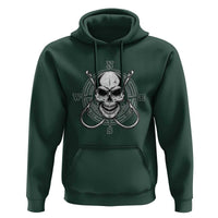 Funny Fishing Lover Hoodie Pirate Skull Fishing Hook Compass - Wonder Print Shop