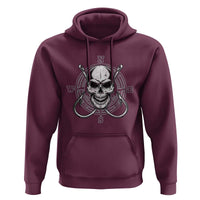 Funny Fishing Lover Hoodie Pirate Skull Fishing Hook Compass - Wonder Print Shop