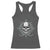 Funny Fishing Lover Racerback Tank Top Pirate Skull Fishing Hook Compass - Wonder Print Shop