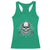 Funny Fishing Lover Racerback Tank Top Pirate Skull Fishing Hook Compass - Wonder Print Shop