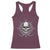 Funny Fishing Lover Racerback Tank Top Pirate Skull Fishing Hook Compass - Wonder Print Shop