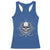 Funny Fishing Lover Racerback Tank Top Pirate Skull Fishing Hook Compass - Wonder Print Shop
