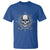 Funny Fishing Lover T Shirt Pirate Skull Fishing Hook Compass - Wonder Print Shop