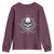 Funny Fishing Lover Youth Sweatshirt Pirate Skull Fishing Hook Compass - Wonder Print Shop