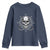 Funny Fishing Lover Youth Sweatshirt Pirate Skull Fishing Hook Compass - Wonder Print Shop