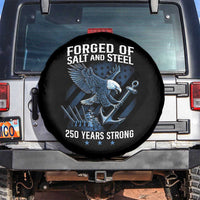 Navy Military 250th Anniversary Spare Tire Cover Forged Of Salt And Steel 250 Years Strong - Wonder Print Shop