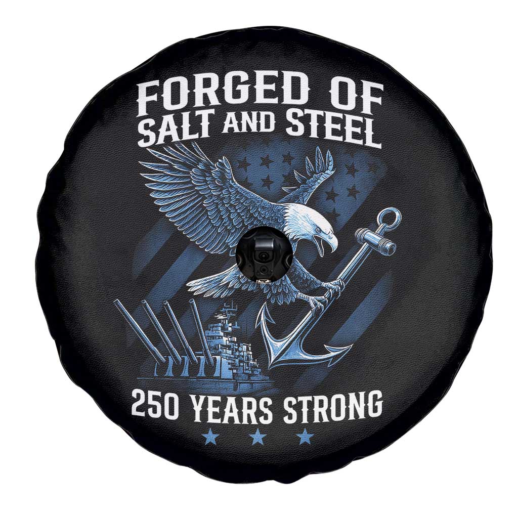 Navy Military 250th Anniversary Spare Tire Cover Forged Of Salt And Steel 250 Years Strong - Wonder Print Shop
