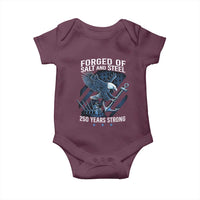 Navy Military 250th Anniversary Baby Onesie Forged Of Salt And Steel 250 Years Strong - Wonder Print Shop