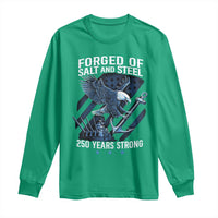 Navy Military 250th Anniversary Long Sleeve Shirt Forged Of Salt And Steel 250 Years Strong - Wonder Print Shop