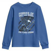 Navy Military 250th Anniversary Youth Sweatshirt Forged Of Salt And Steel 250 Years Strong - Wonder Print Shop