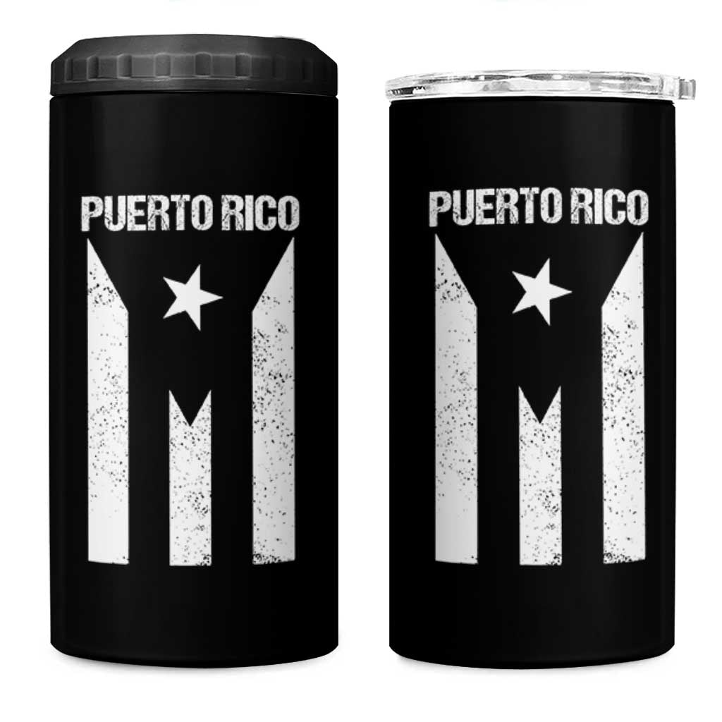 Puerto Rico Boricua Flag Proud Puerto Rican Heritage 4 in 1 Can Cooler Tumbler - Wonder Print Shop