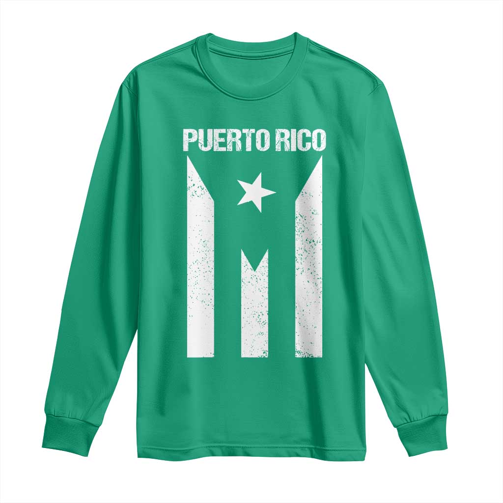 Puerto Rico Boricua Flag Proud Puerto Rican Heritage Long Sleeve Shirt - Wonder Print Shop