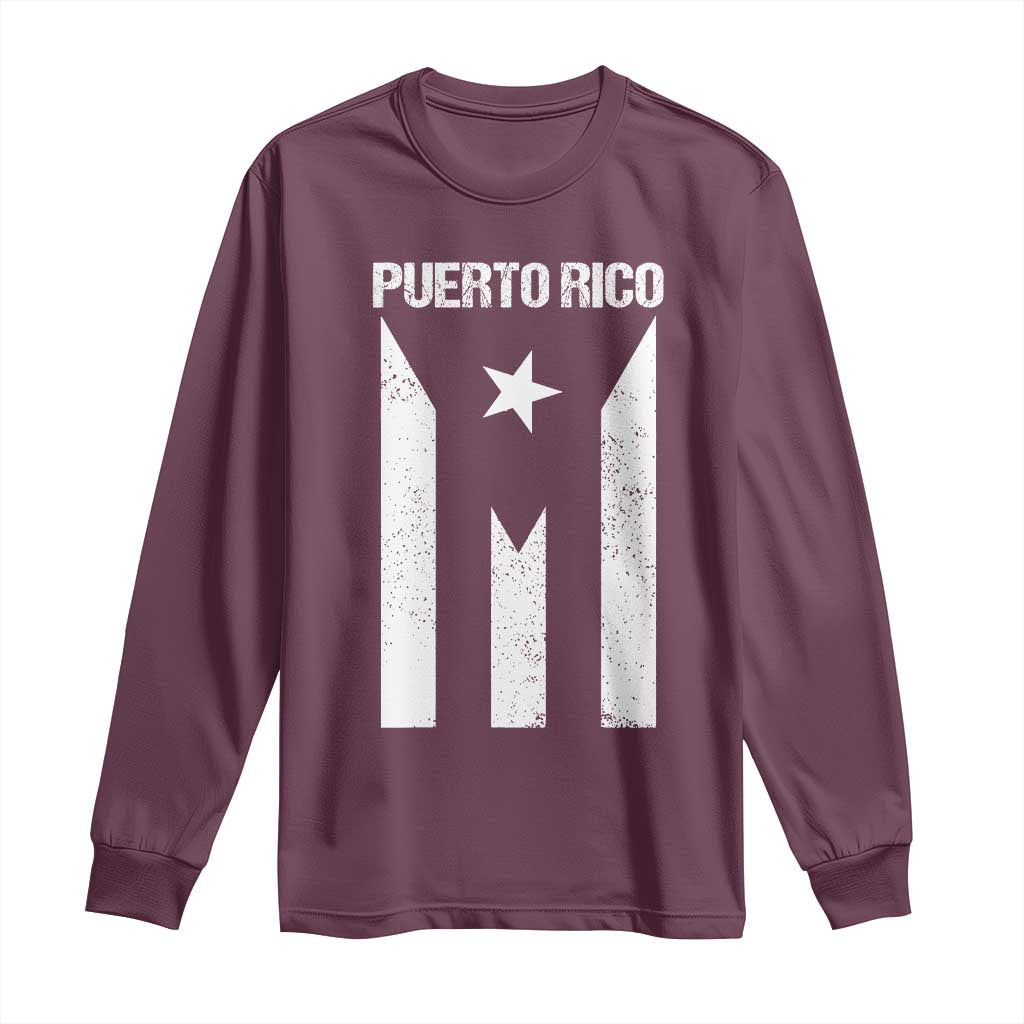 Puerto Rico Boricua Flag Proud Puerto Rican Heritage Long Sleeve Shirt - Wonder Print Shop