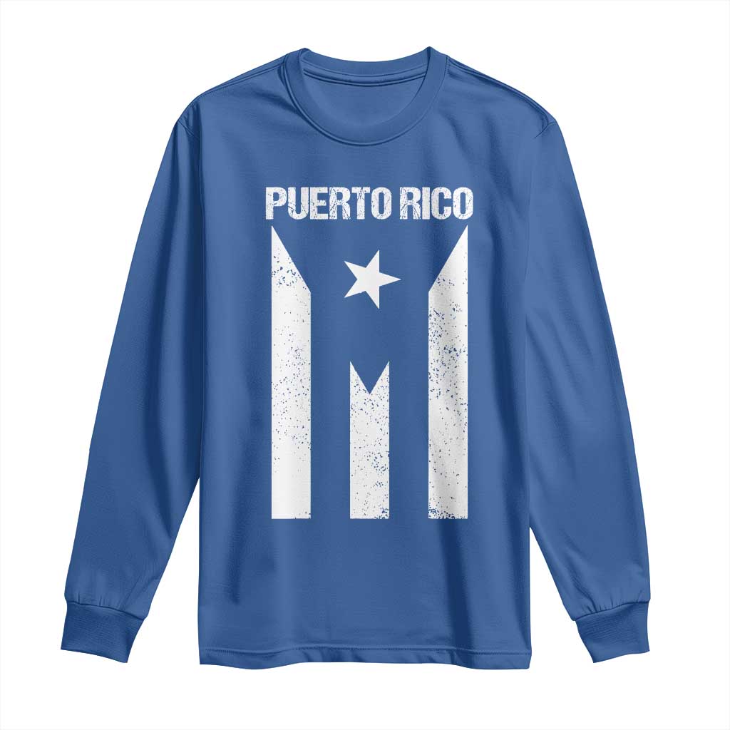 Puerto Rico Boricua Flag Proud Puerto Rican Heritage Long Sleeve Shirt - Wonder Print Shop