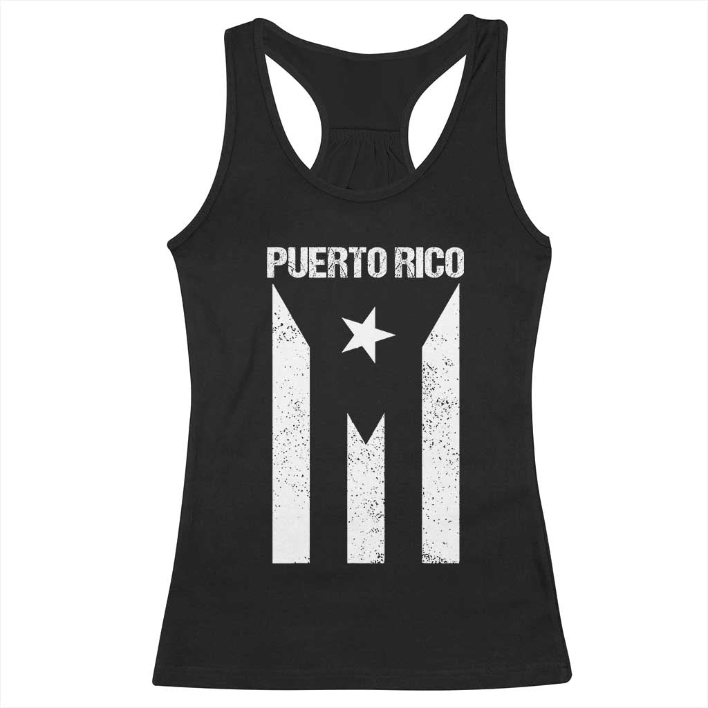 Puerto Rico Boricua Flag Proud Puerto Rican Heritage Racerback Tank Top - Wonder Print Shop