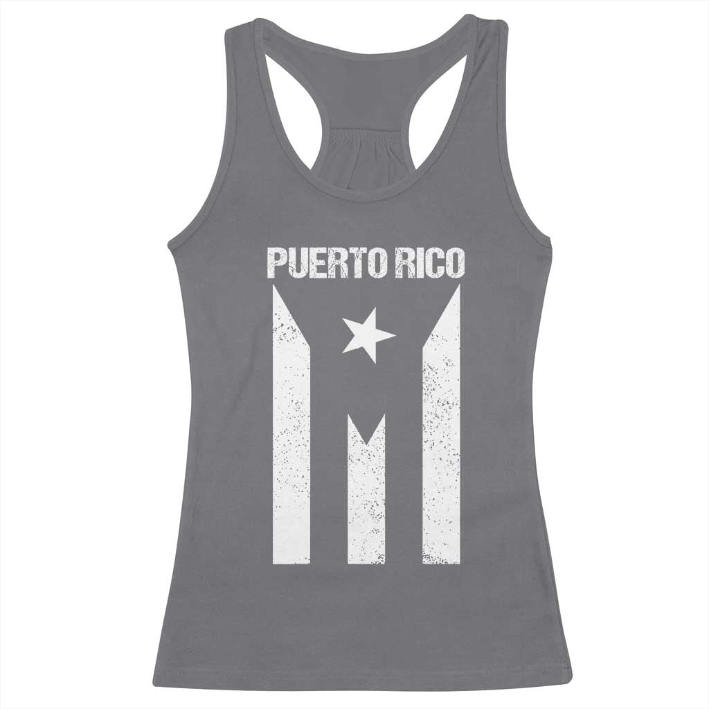 Puerto Rico Boricua Flag Proud Puerto Rican Heritage Racerback Tank Top - Wonder Print Shop