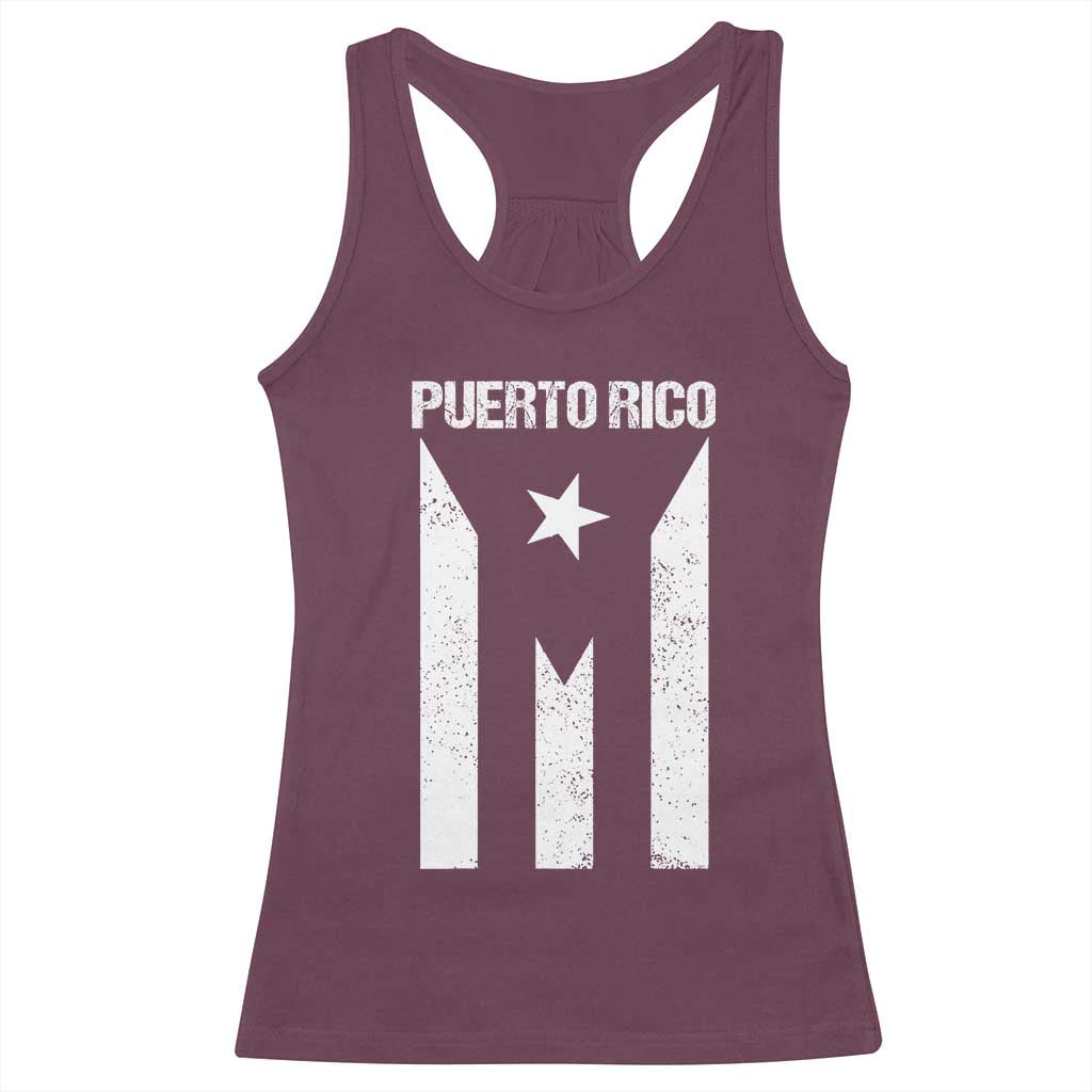 Puerto Rico Boricua Flag Proud Puerto Rican Heritage Racerback Tank Top - Wonder Print Shop