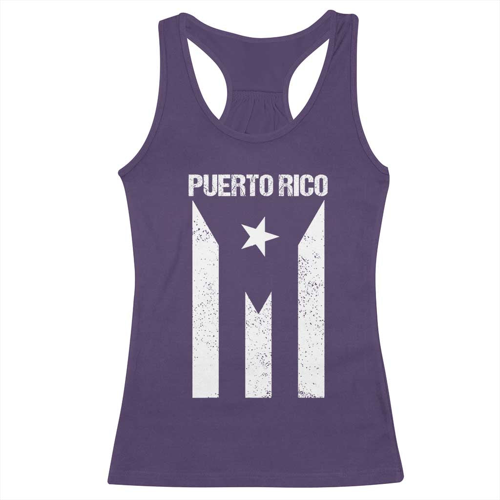 Puerto Rico Boricua Flag Proud Puerto Rican Heritage Racerback Tank Top - Wonder Print Shop