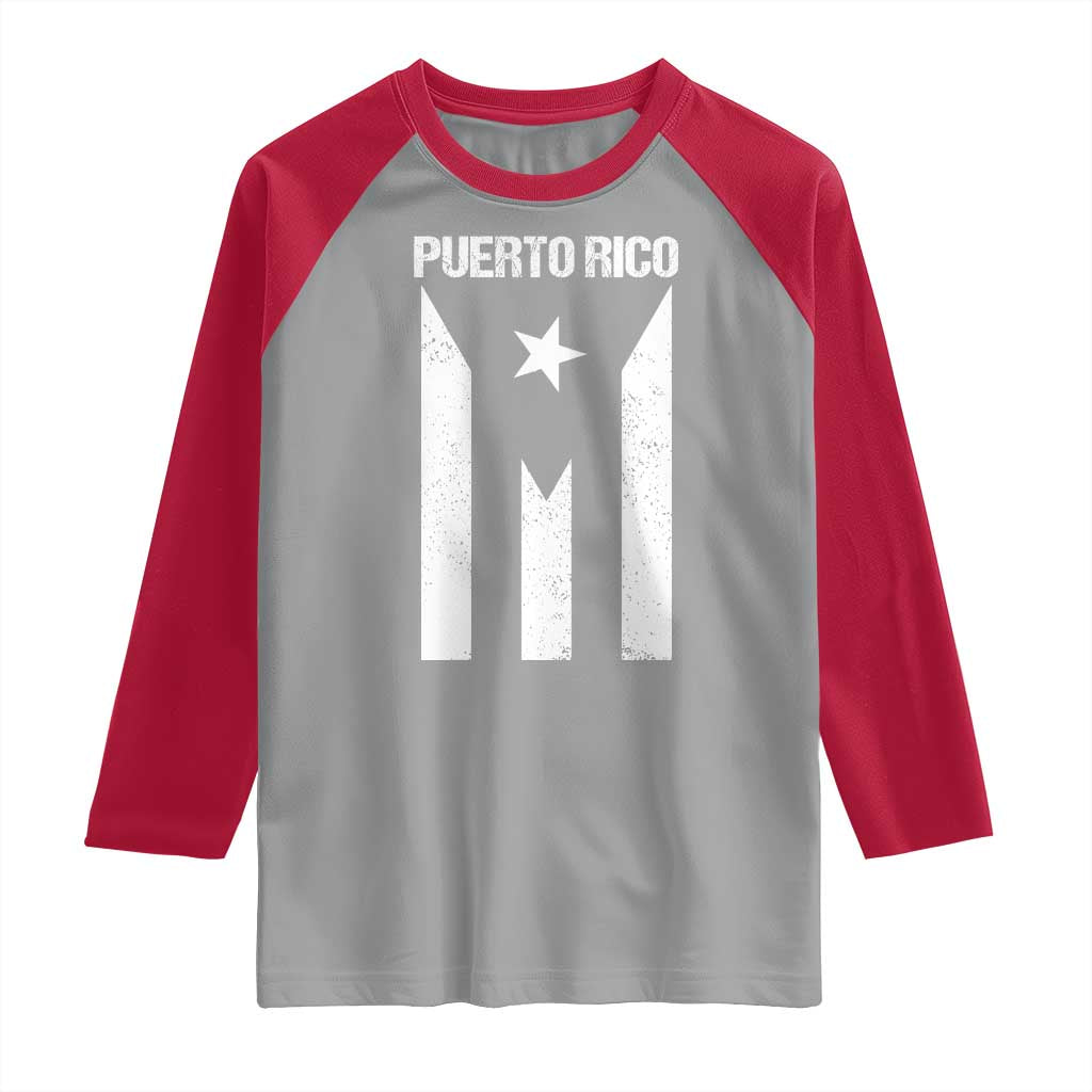 Puerto Rico Boricua Flag Proud Puerto Rican Heritage Raglan Shirt - Wonder Print Shop
