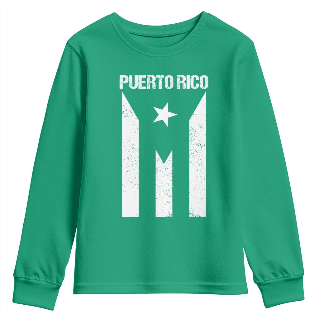 Puerto Rico Boricua Flag Proud Puerto Rican Heritage Youth Sweatshirt - Wonder Print Shop