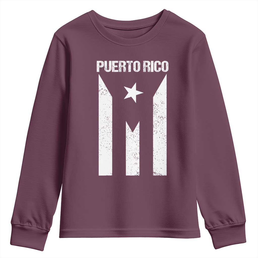 Puerto Rico Boricua Flag Proud Puerto Rican Heritage Youth Sweatshirt - Wonder Print Shop