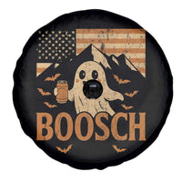 Funny Ghost Boosch Beer Halloween Spare Tire Cover Vintage American Flag - Wonder Print Shop