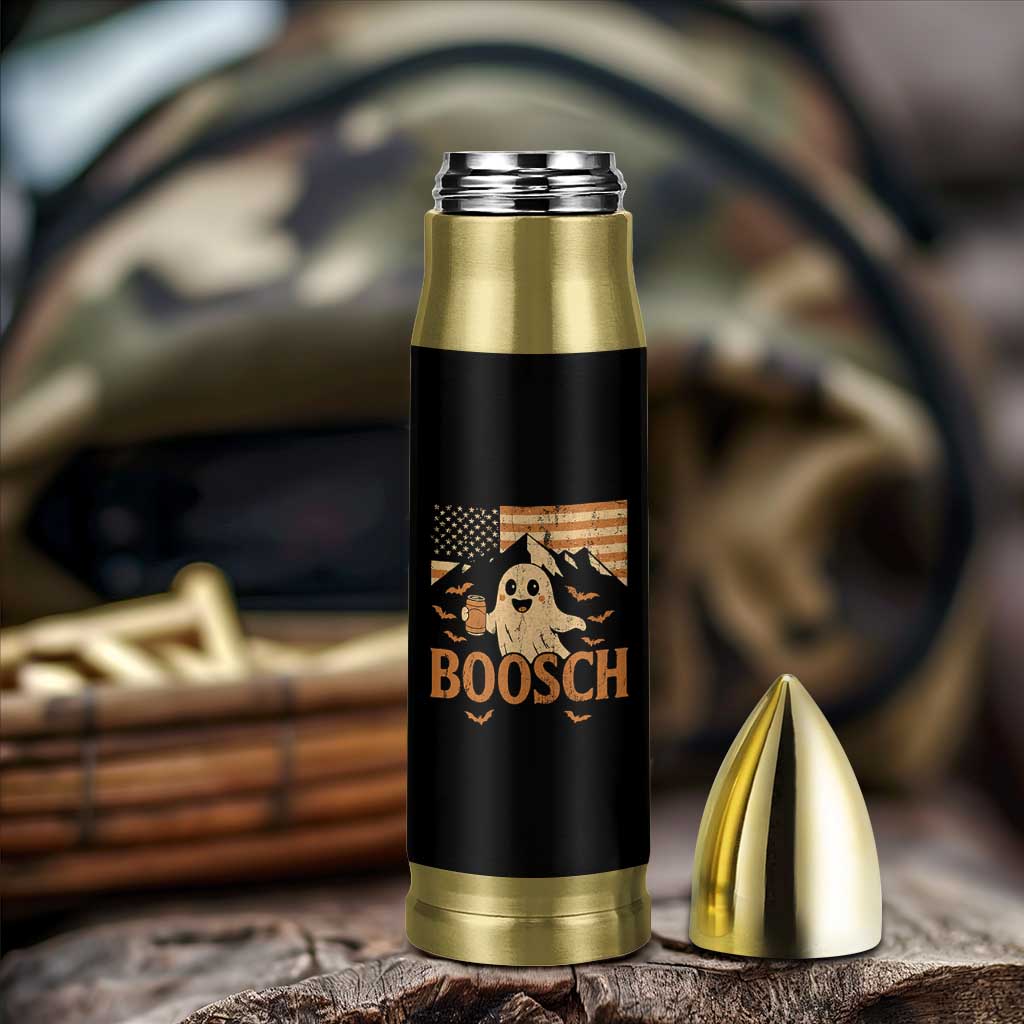 Funny Ghost Boosch Beer Halloween Bullet Tumbler Vintage American Flag - Wonder Print Shop