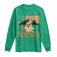 Funny Ghost Boosch Beer Halloween Long Sleeve Shirt Vintage American Flag - Wonder Print Shop