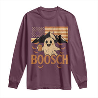 Funny Ghost Boosch Beer Halloween Long Sleeve Shirt Vintage American Flag - Wonder Print Shop