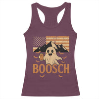 Funny Ghost Boosch Beer Halloween Racerback Tank Top Vintage American Flag - Wonder Print Shop