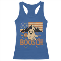 Funny Ghost Boosch Beer Halloween Racerback Tank Top Vintage American Flag - Wonder Print Shop