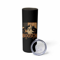 Funny Ghost Boosch Beer Halloween Skinny Tumbler Vintage American Flag - Wonder Print Shop