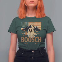 Funny Ghost Boosch Beer Halloween T Shirt For Women Vintage American Flag - Wonder Print Shop