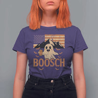 Funny Ghost Boosch Beer Halloween T Shirt For Women Vintage American Flag - Wonder Print Shop