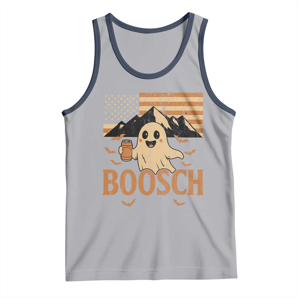 Funny Ghost Boosch Beer Halloween Tank Top Vintage American Flag - Wonder Print Shop