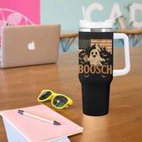 Funny Ghost Boosch Beer Halloween Tumbler With Handle Vintage American Flag - Wonder Print Shop