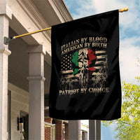 Italian By Blood American By Birth Patriot By Choice Garden Flag Funny Italian American Skull USA Flag - Wonder Print Shop