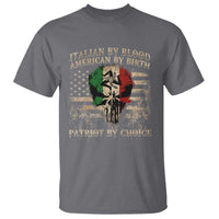 Italian By Blood American By Birth Patriot By Choice T Shirt Funny Italian American Skull USA Flag - Wonder Print Shop