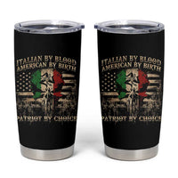 Italian By Blood American By Birth Patriot By Choice Tumbler Cup Funny Italian American Skull USA Flag - Wonder Print Shop