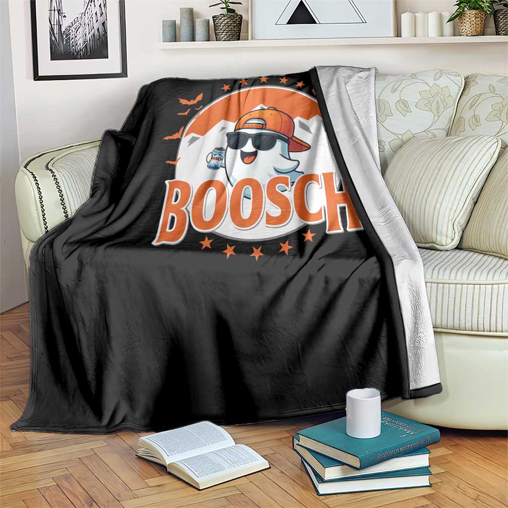Funny Ghost Boosch Beer Halloween Throw Blanket Mountain Bat - Wonder Print Shop