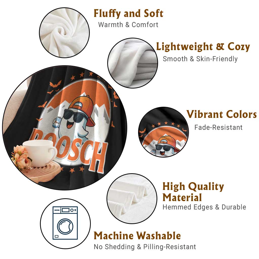 Funny Ghost Boosch Beer Halloween Throw Blanket Mountain Bat - Wonder Print Shop