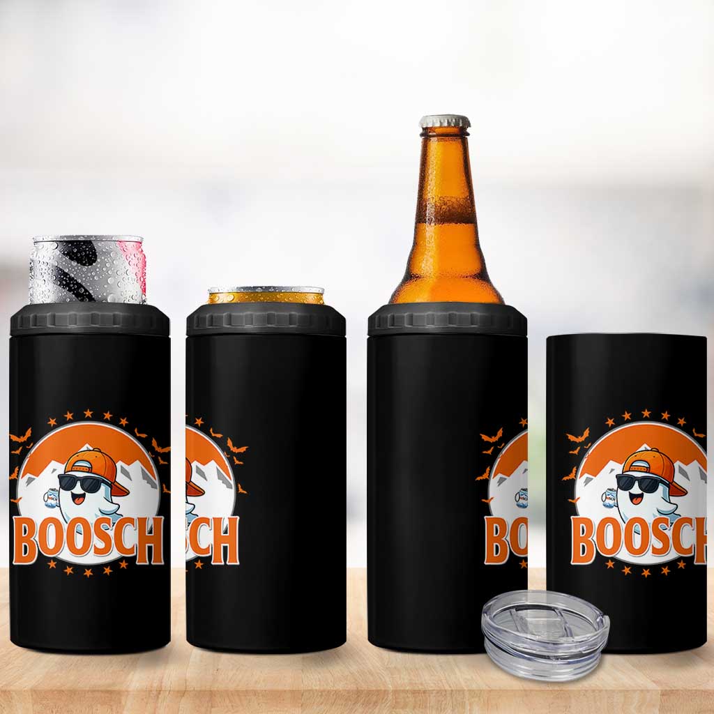 Funny Ghost Boosch Beer Halloween 4 in 1 Can Cooler Tumbler Mountain Bat - Wonder Print Shop