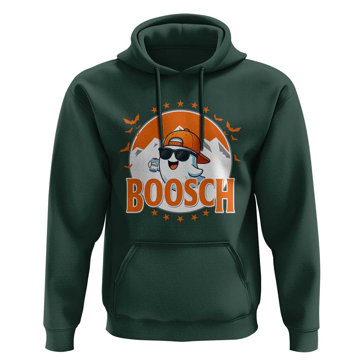 Funny Ghost Boosch Beer Halloween Hoodie Mountain Bat - Wonder Print Shop