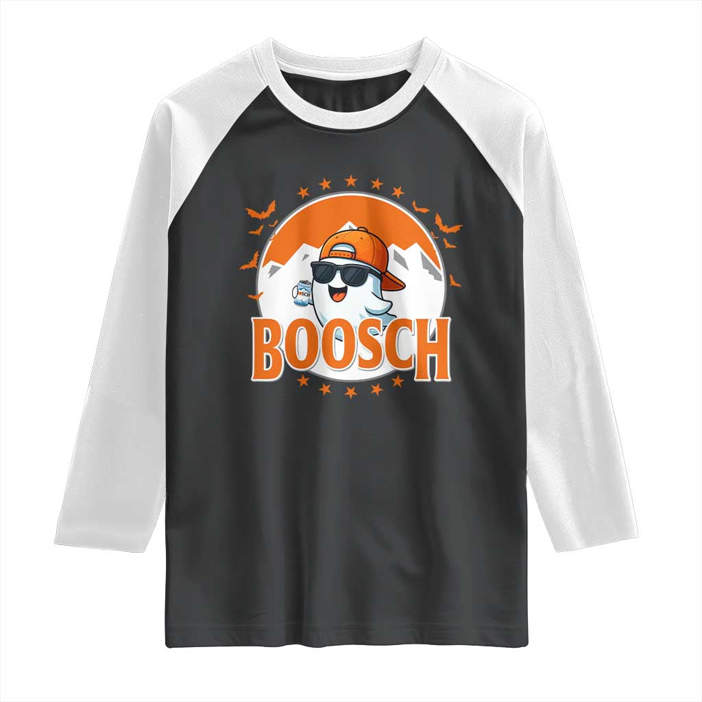 Funny Ghost Boosch Beer Halloween Raglan Shirt Mountain Bat - Wonder Print Shop
