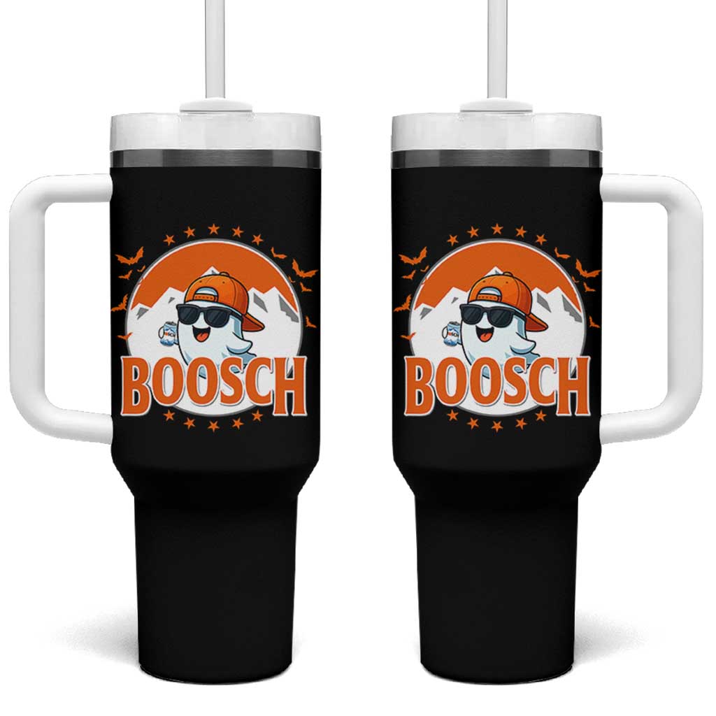 Funny Ghost Boosch Beer Halloween Tumbler With Handle Mountain Bat - Wonder Print Shop