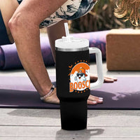 Funny Ghost Boosch Beer Halloween Tumbler With Handle Mountain Bat - Wonder Print Shop