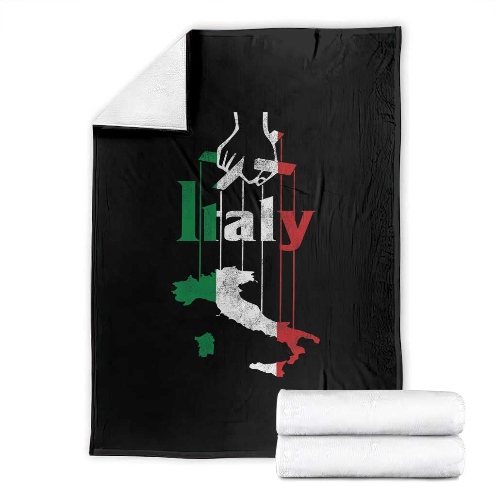 Funny Italia Heritage Pride Throw Blanket Vintage Italian Map Mafia Gangster - Wonder Print Shop