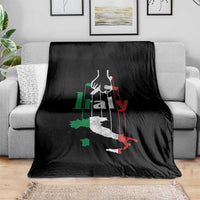Funny Italia Heritage Pride Throw Blanket Vintage Italian Map Mafia Gangster - Wonder Print Shop